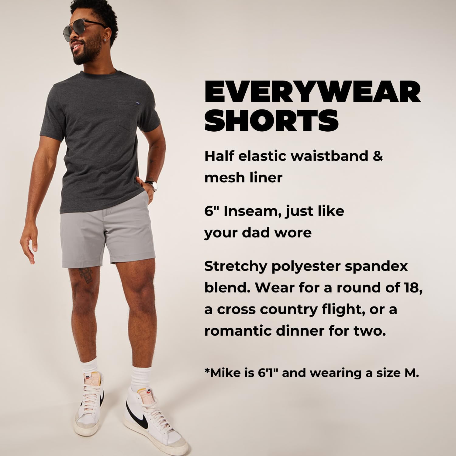 Chubbies Everywear Men’s Shorts – Mens Shorts Casual 6in Inseam, Elastic Waist, Water-Resistant, Zipper Pocket - Image 4