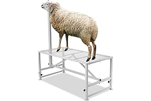VEVOR Goat Milking Stand - Livestock Handling Equipment, 47x23 inch Metal Shearing...
