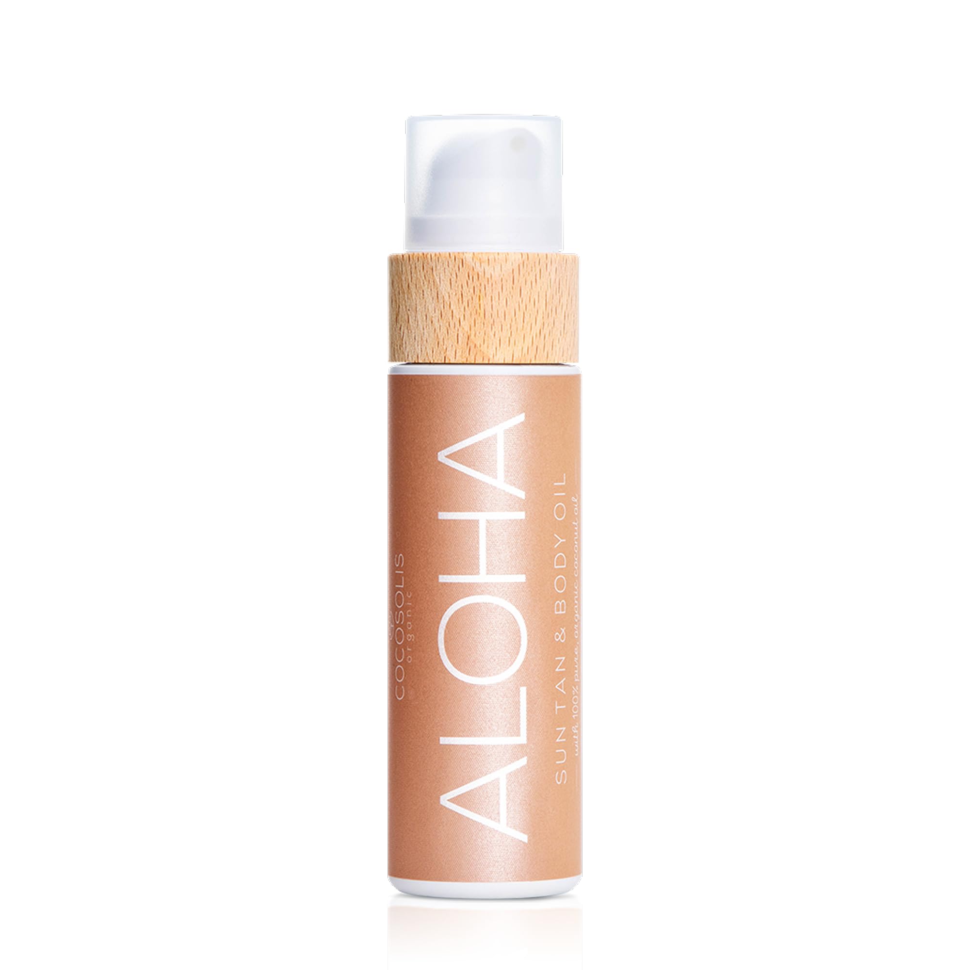 COCOSOLIS Aloha - Acelerador de Bronceado con Vitamina E, Loción Bio Oil para un bronceado natural – Bronceadores Solares choco - Seis aceites naturales para una piel radiante - 110 ml