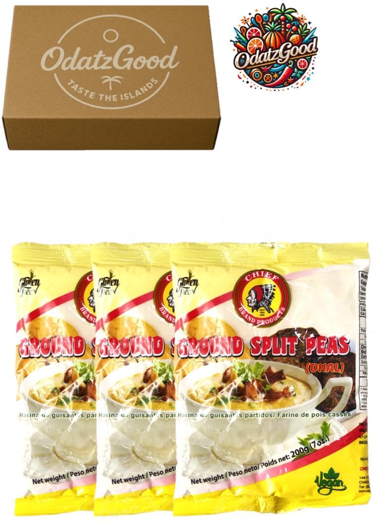 Chief Ground Split Peas 7oz (200g) 3-Pack – Product of Trinidad & Tobago – Curated & Packaged by ODatzGood