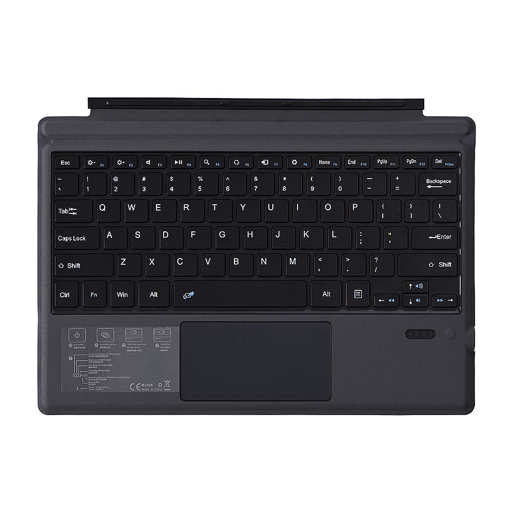BT wire-less Keyboard Clavier Mince de 12,2 Pouces pour Logiciel Surface Pro3 / 4/5/6 (2017)