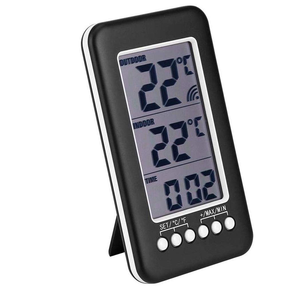 PNAWLLCF-65 zegar miernik temperatury, cyfrowy cyfrowy termometr zewnętrzny LCD termometr elektroniczny i higrometr