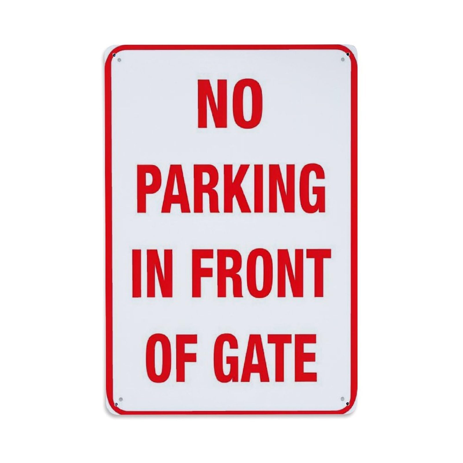 Jdfenggu Vintage No Parking In Front Of Gate Retro Metal Tin Sign, Decor Art Poster For Bar, Home, Man Cave, Kitchen, Laundry Room Gift 8X12inch