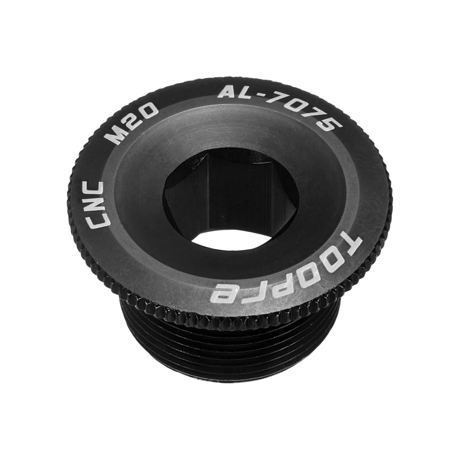 sourcing map Bike Crank Cover Screw M20 Aluminum Alloy Bicycle Crank Fixing Bolt Crankset Arm Chainwheel Screws for Mountain Bike, Black