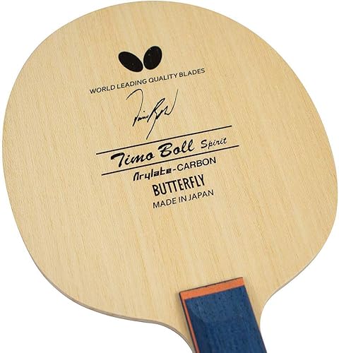 Miniatura 2 de Butterfly Timo Boll Spirit - Cuchilla de tenis de mesa, hoja de fibra de carbono de arilato, hoja de tenis de mesa profesional Butterfly -
