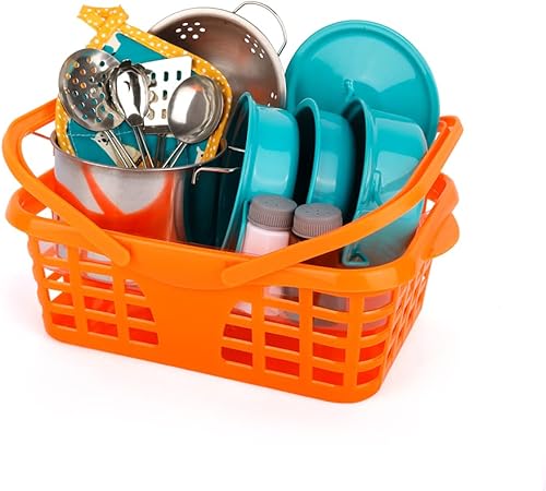 Miniatura 8 de Kids Play Kitchen Toy Accessories Set Toddler Cooking Playset Colorful Stainless Steel Pots and Pans Birthday Gifts for 3+ Girls Boys (Green)