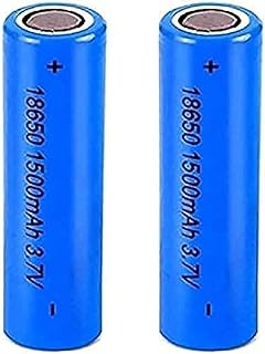 Aa Lithium Batteries3.7V Lithium Button Top 1500mAh High Capaticy for Household Devices, Headlamp, Flashlight (Button Top),2 Pack,Flat Top