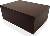 Vista 1 de Wooden Storage Box for Home - Large Wood Keepsake Box with Lid - Dark Brown Wooden Memory Box - Wooden Boxes (Dark Brown)