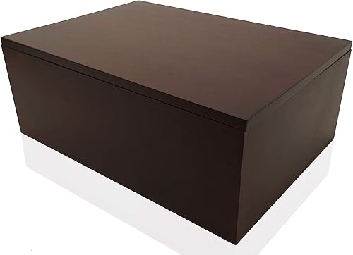 Blake & Lake - Caja decorativa de madera de bambú discreta con tapa de bandeja