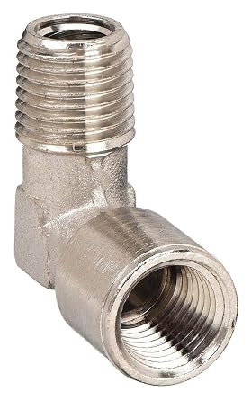 1/8" MNPT x FNPT Nickel Brass 90 Degree Street Elbow