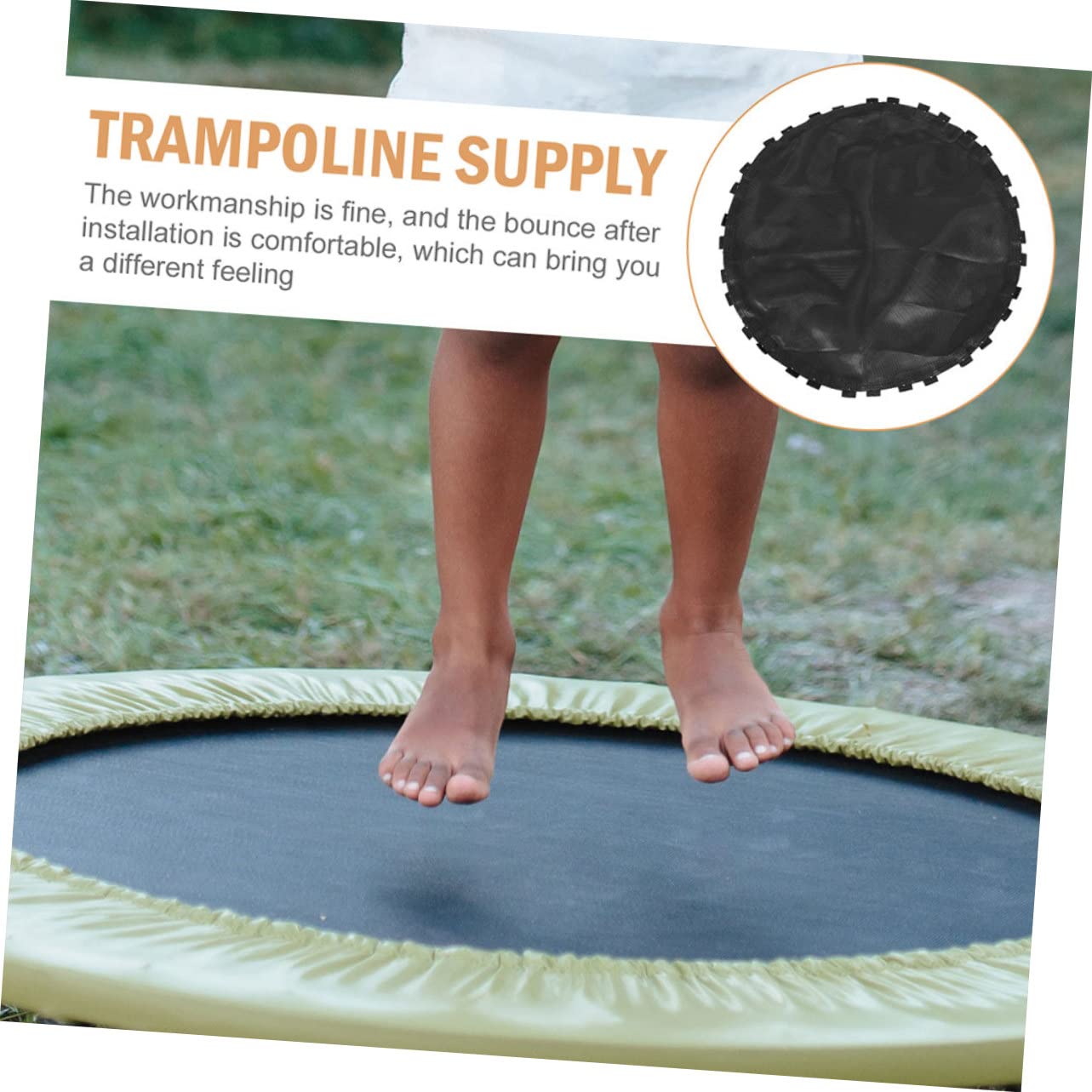 KICHOUSE Heavy Duty Trampoline Mat Weatherproof Jumping Mat for Trampolines Replacement Pad Breathable Design