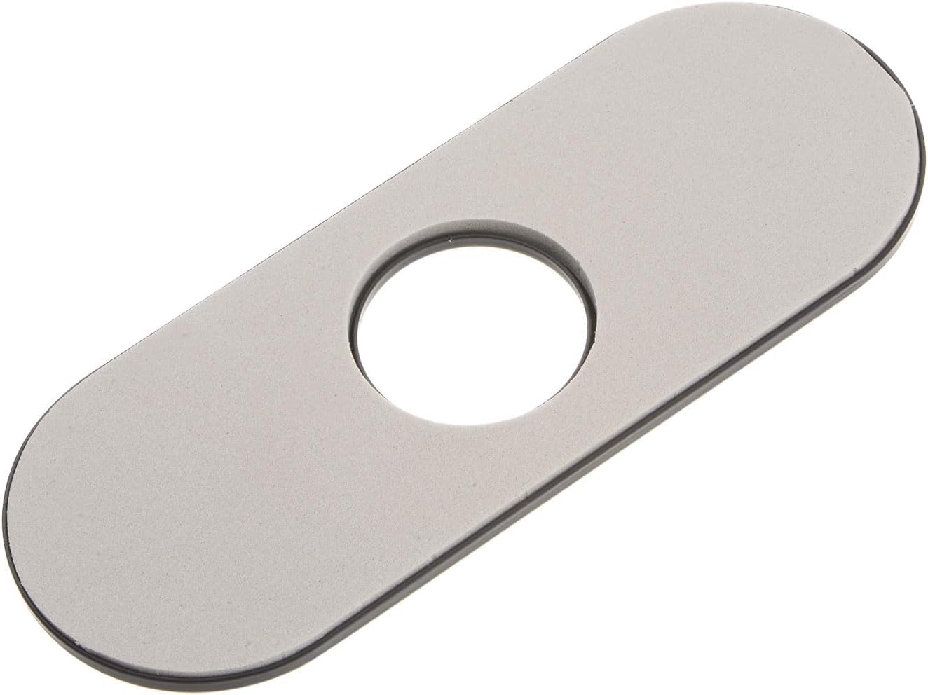 uxcell 6 Inch Hole Cover Deck Plate Escutcheon, Stainless Steel Sink Cover Plate for Bathroom or Kitchen Sink Faucet, Oval Black