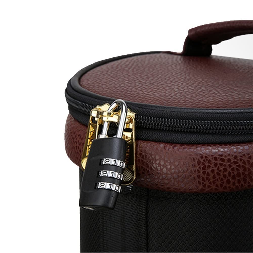 Torba golfowa, skórzana torba golfowa dla mężczyzn, 6-drożna przegroda, antypoślizgowa i odporna na zużycie, wygodna i dostępna (Grey : Black)