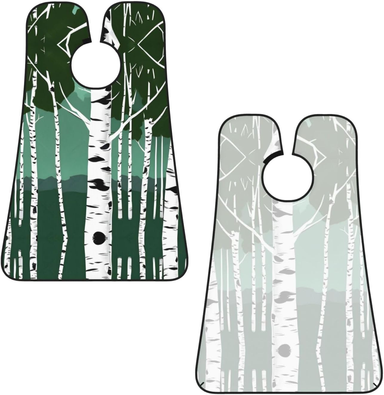 Birch Trees Print Beard Bib Apron For Men, Beard Hair Catcher For Men Shaving Trimming,Beard Cape Cloth