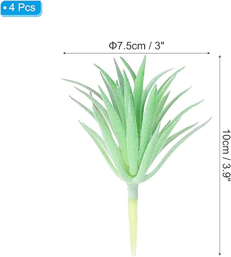 Miniatura 2 de PATIKIL Plantas suculentas artificiales, paquete de 4 plantas falsas pequeñas, plantas suculentas falsas sin maceta para decoración del jardín del