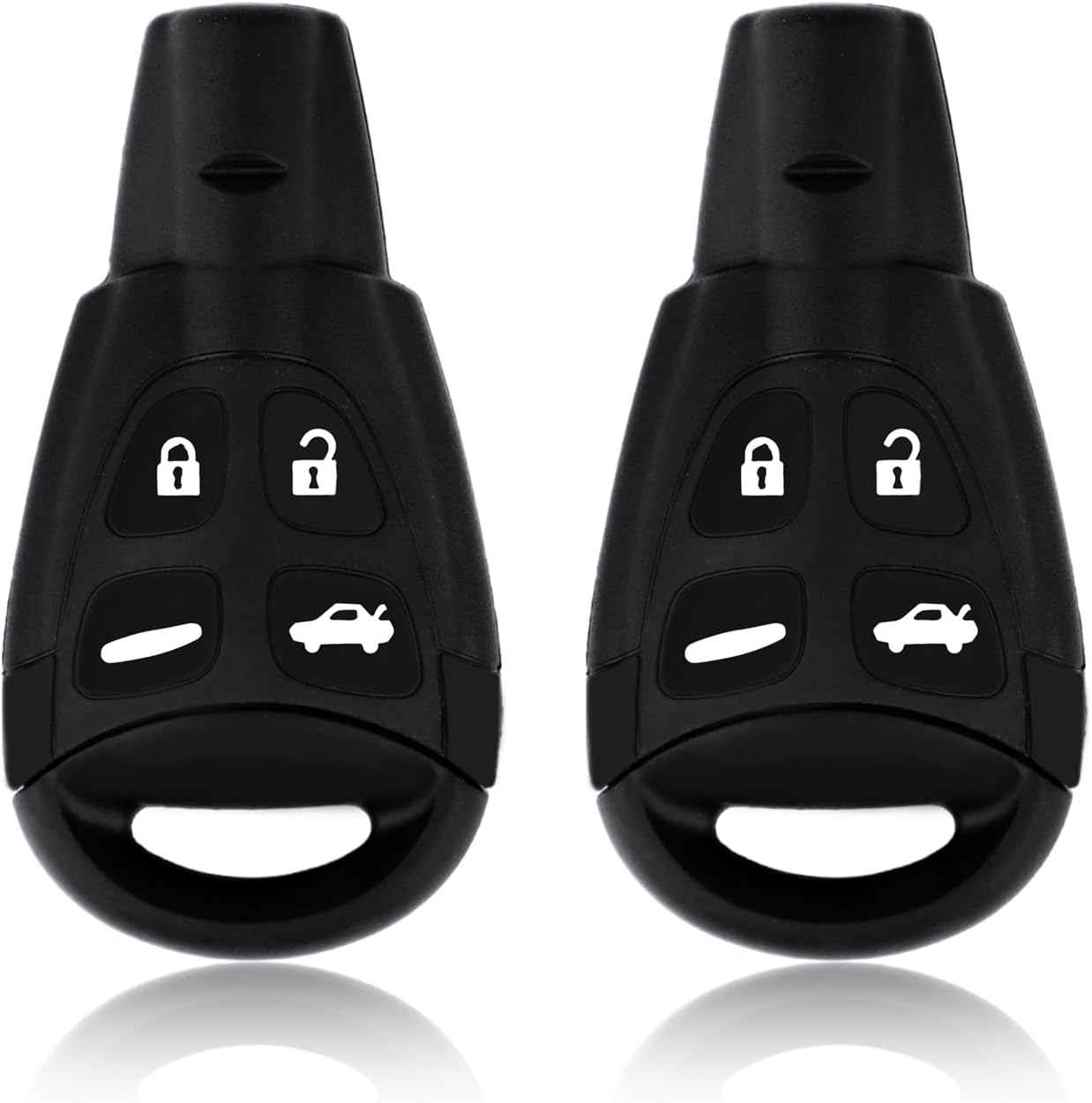2 Keylessbest Replacement for 2008 2009 2010 2011 Saab 9-3 9-5 Key Fob Remote Control LTQSAAM433TX 4 Buttons 433MHz