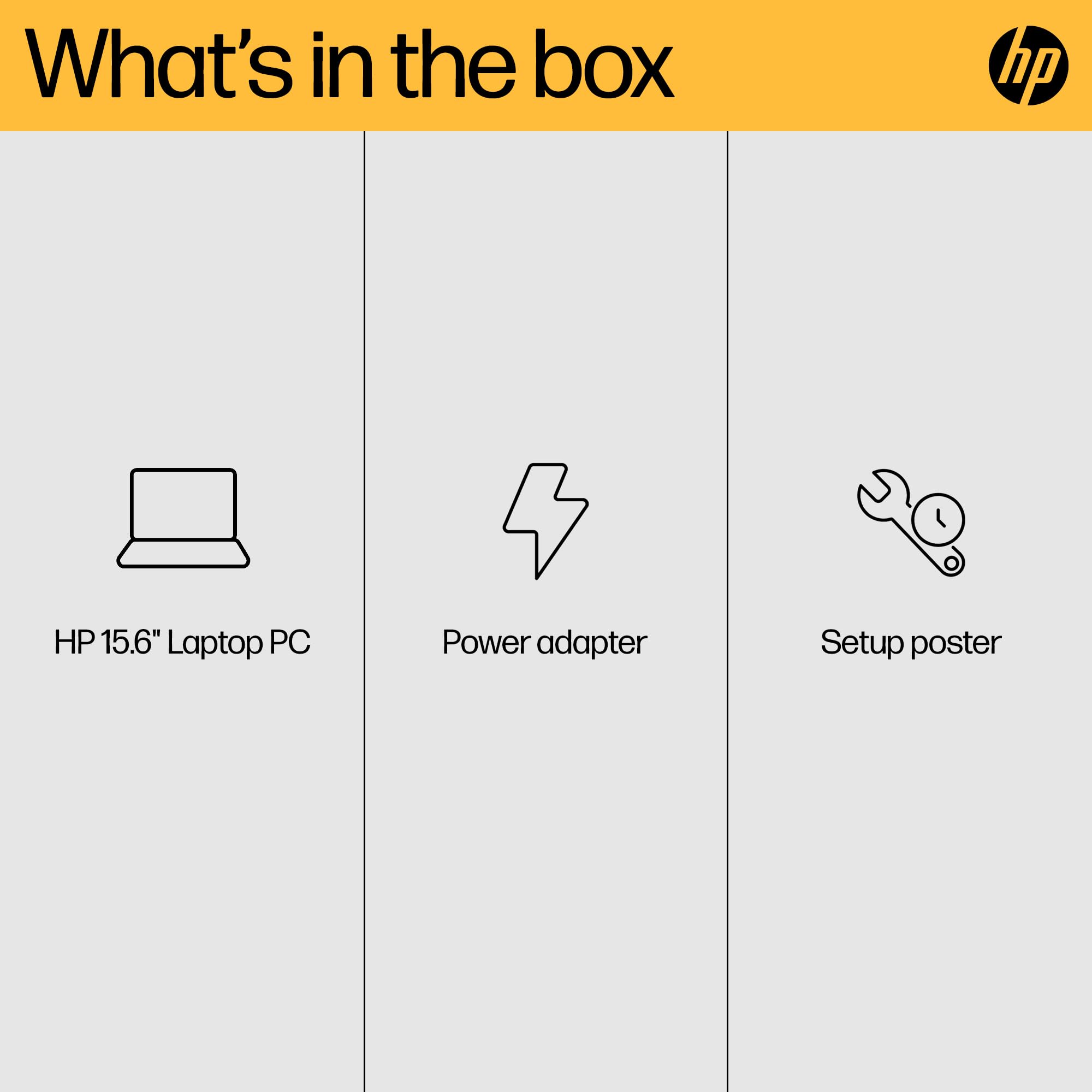 HP 15.6" Laptop | AMD Ryzen 3 7320U Processor | 8 GB RAM | 256 GB SSD | AMD Radeon Graphics | FHD Display | Up to 11hrs 15 mins battery | Windows 11 | Dual Speakers | Jet Black | 15-fc0045sa — view 12
