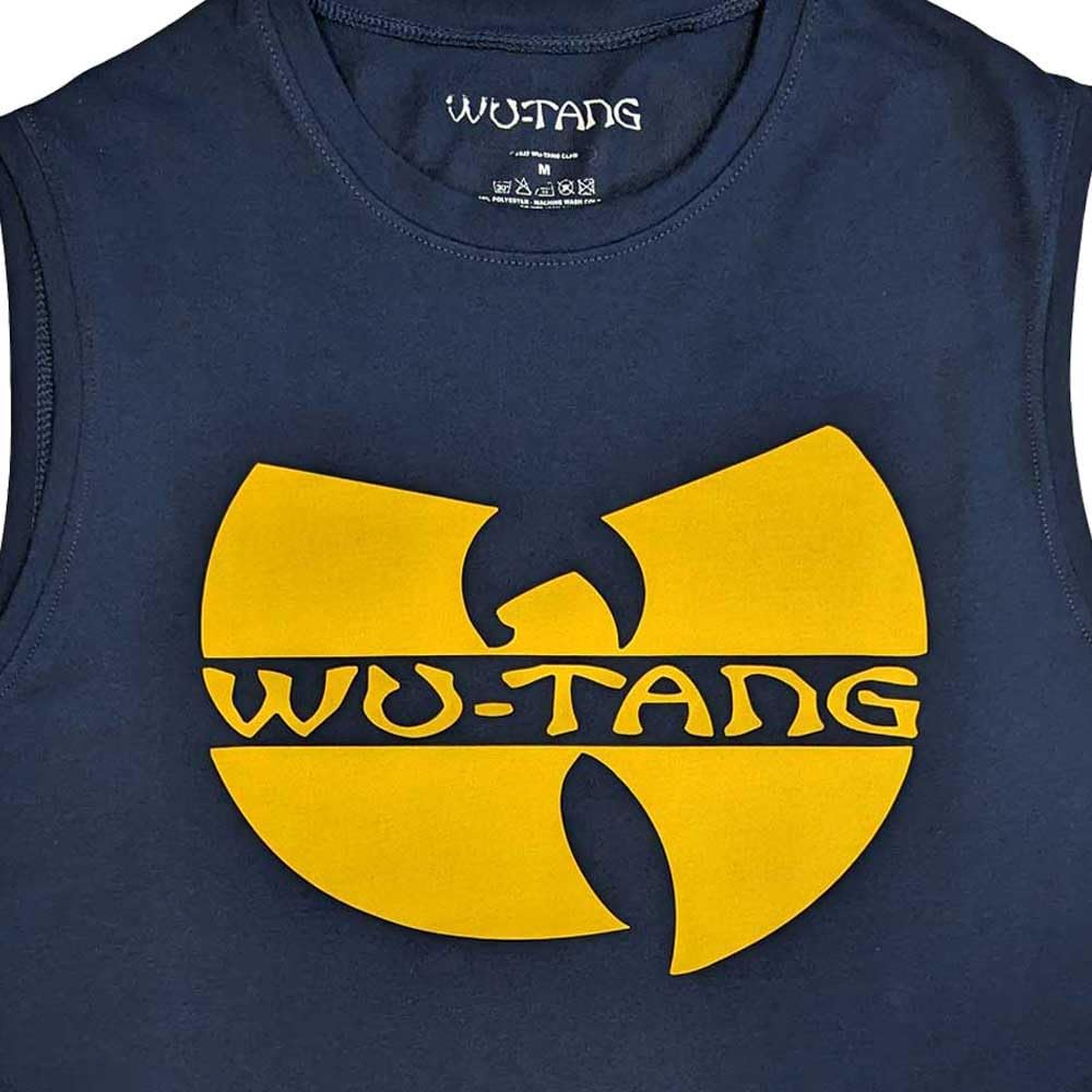 Wu-Tang Clan Tank Top Muscle T Shirt Logo Nowy oficjalny Unisex Demin niebieski