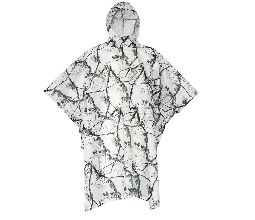 3 in 1 Waterproof Rain Poncho Multifunction Snow Raincoat Ground Sheet Tent Cover Shelter for Hunting Camping Camouflage Clothes