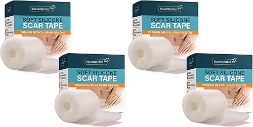 Miniatura 10 de NUVADERMIS Cinta de silicona transparente para cicatrices quirúrgicas – Rollos de 120 x 1.5 pulgadas – Sección, abdominoplastia, queloides y