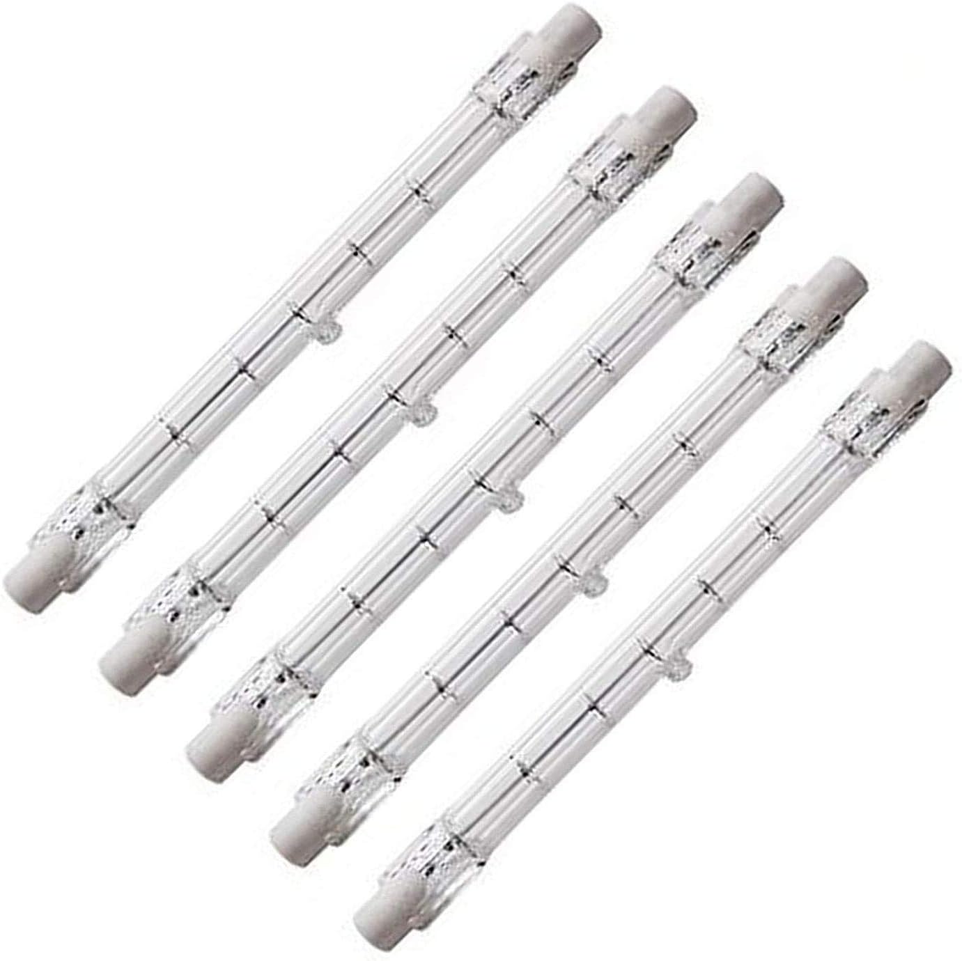 5Pack - 78mm J Type Double Ended T3 Halogen Light Bulbs, 80 Watt 120 Volt (100 Watt Halogen Bulb Replacement), Energy-Saving 20%