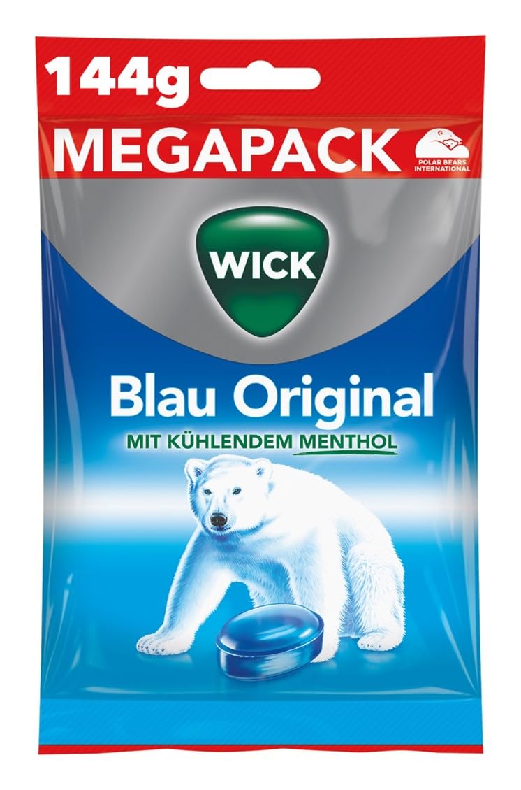 WICK Blau Original Hustenbonbons mit Zucker Megapack - 1er Pack (1 x 144g)