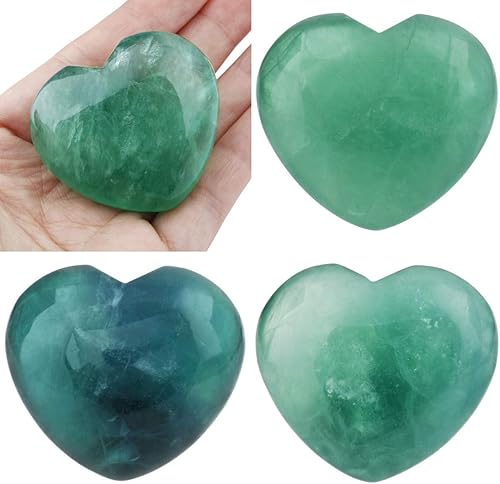 Miniatura 5 de TUMBEELLUWA Piedras curativas talladas corazón soplo amor cristal chakra preocupación reiki bolsillo palma piedra 1.5 pulgadas, geoda de ágata drusa
