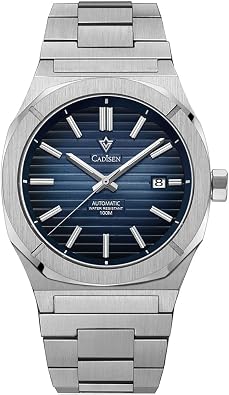 CADISEN New Mens Mechanical Watch Diving Watch Vintage Luxury Sapphire German Mens Automatic Stainless Steel Strap 100M Waterproof Mechanical Watch...