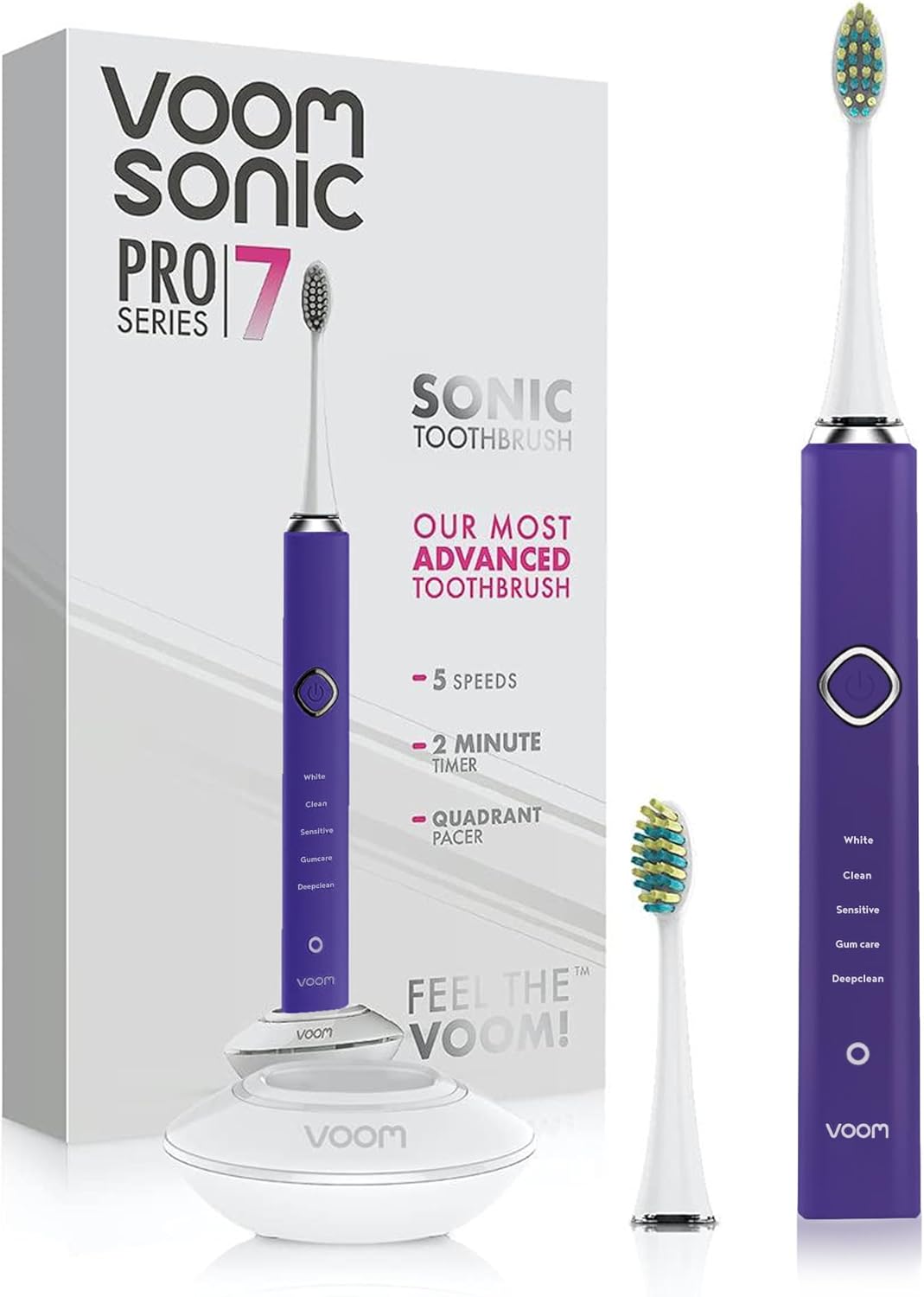 Voom Sonic Pro 7 Electric Toothbrush for Adults, Sonicare Electric