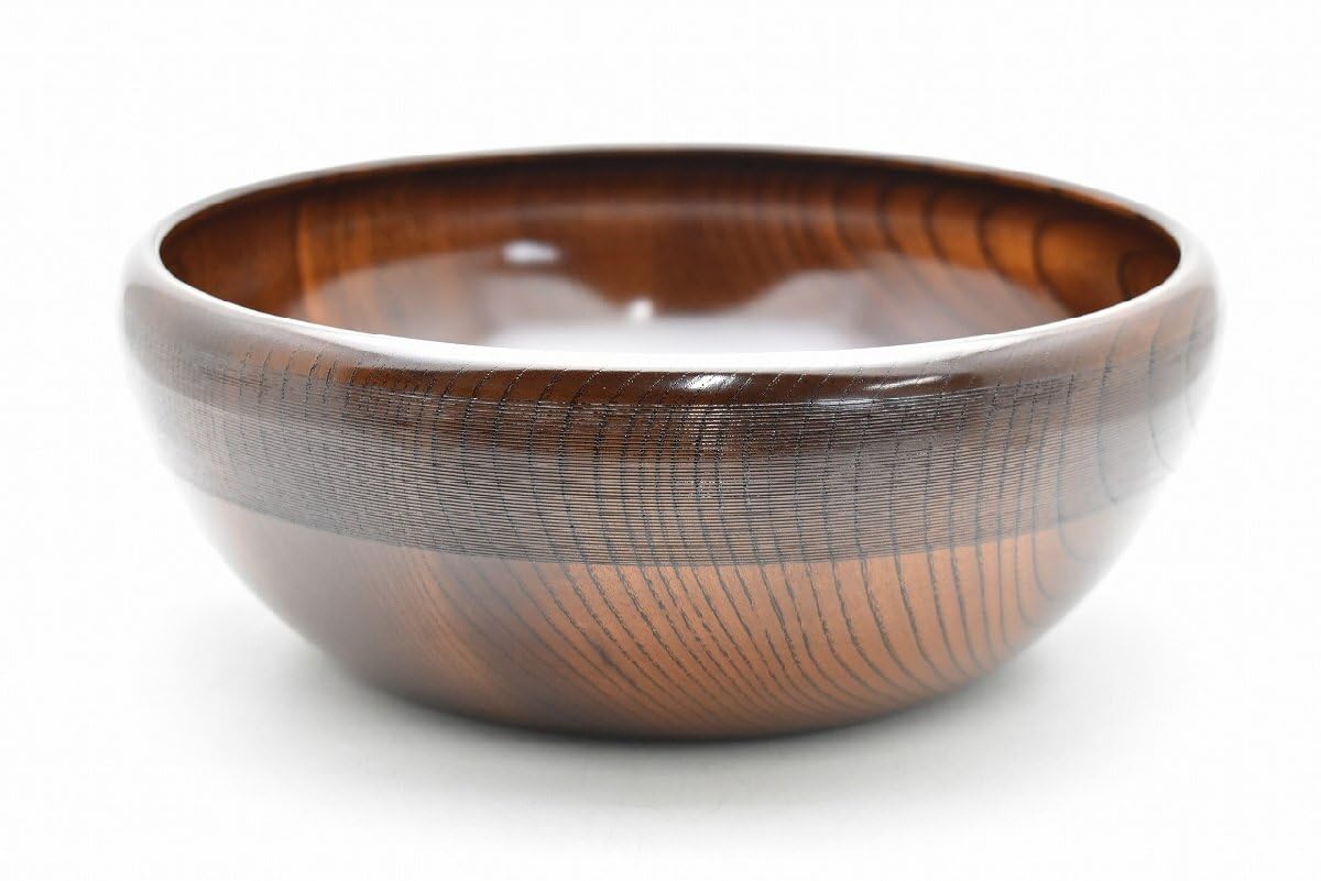 Amazon.co.jp: 竜B708 人間国宝 川北良造 銀象嵌 神代欅 鉄鉢 盛器