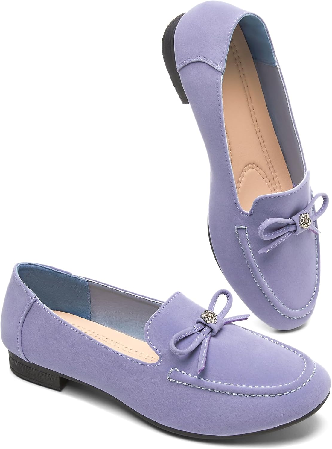 BABUDOG Womens Loafers - Comfortable Faux Suede Design