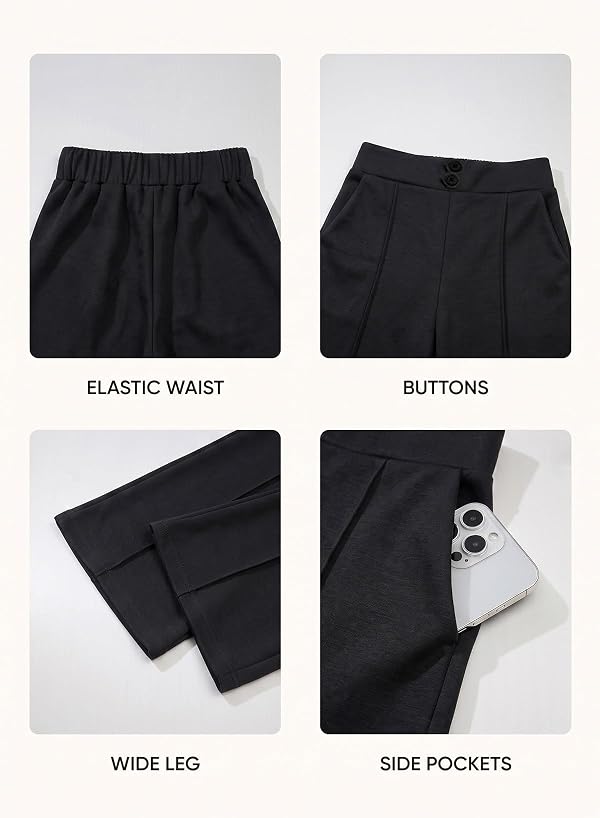 blibean Girls Dress Pants School Uniform Bottoms, Black, Size 14-16 by blibean - Used condition - Image 5