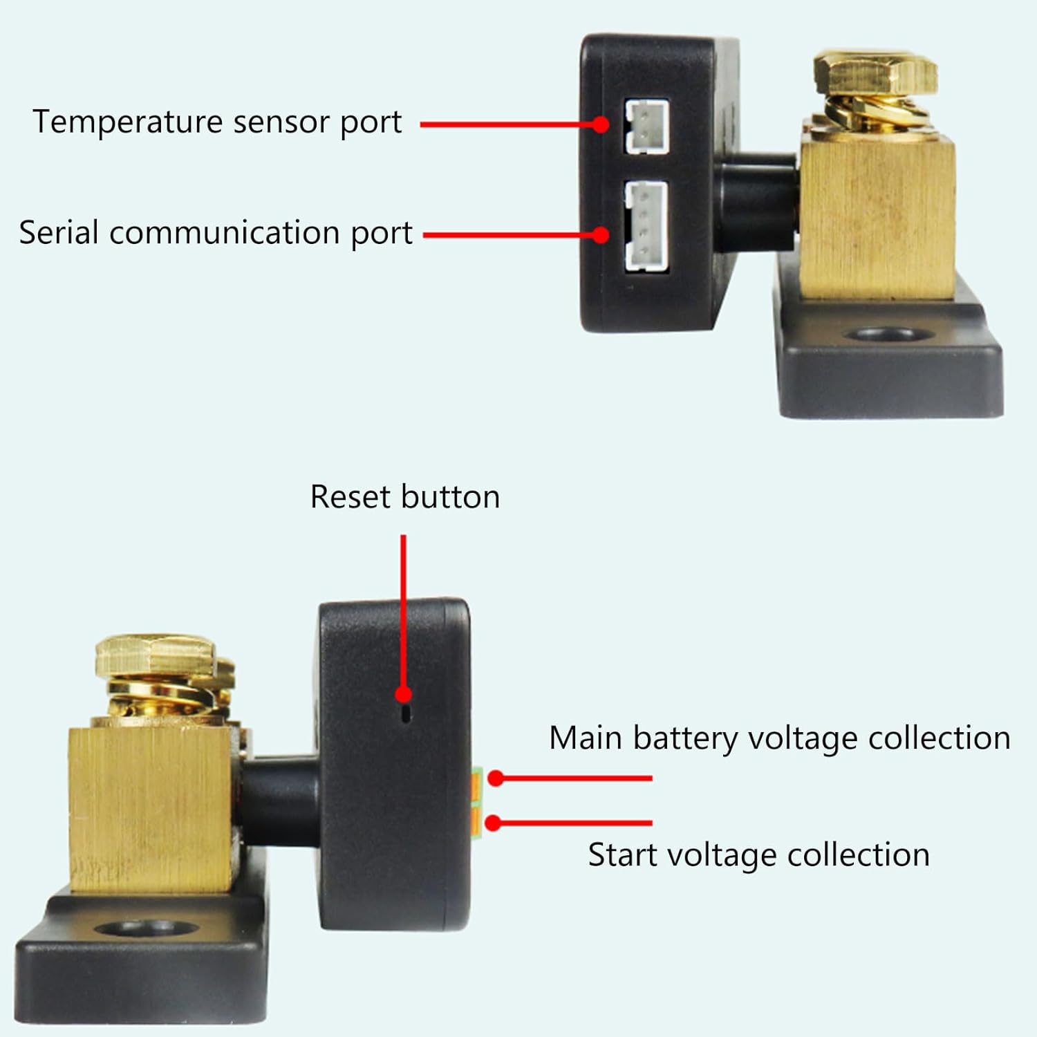 150A/300A/500A Voltage Power Current Energy Tester Ammeter DC8-100V Multimeter with Shunt Battery Monitor Coulometer Power Meter