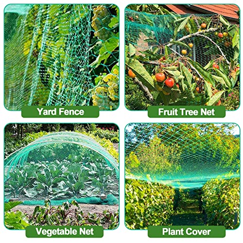 Bird Netting For Garden Protection, 13X32Ft Garden Netting W/ 0.8" Mesh, Poultry Netting For Chicken Coop, Deer Fence Netting For Plants Fruit Trees Vegetables Against Birds, Squirrels, Other Animals #TOP4