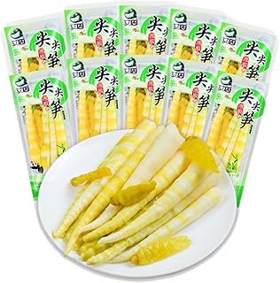 たけのこ 泡椒笋尖 柔らかな筍の穂先 新鮮で柔らかな味わい ピーマン漬け 开袋即食 零食 中国食品 中国の駄菓子 竹子嫩芽笋 泡笋 若たけのこ カリカリたけのこ 新鲜笋尖 野菜のおやつ 唐辛子の塩漬け風味タケノコ 泡椒味(10袋)