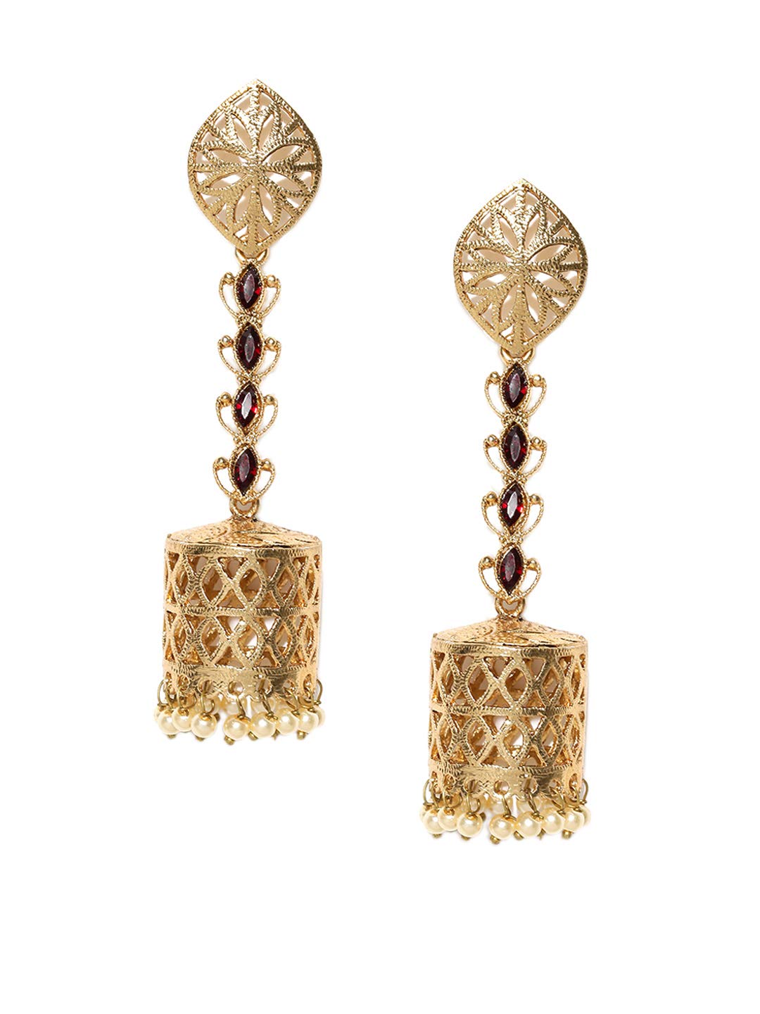 Priyaasi Alloy Gold Plated Drop Earrings for Women, Golden & Red (B07BCXMSLK) Amazon Price History, Amazon Price Tracker