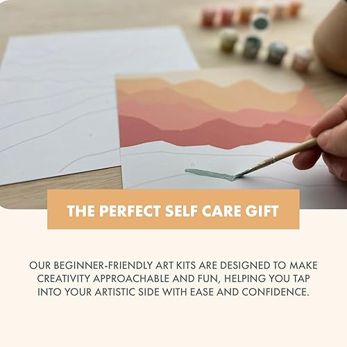 Miniatura 7 de Kit de lienzo de pintura por números, regalos de cuidado personal para mujeres y madres, regalos de cumpleaños, artículos para aliviar el estrés y