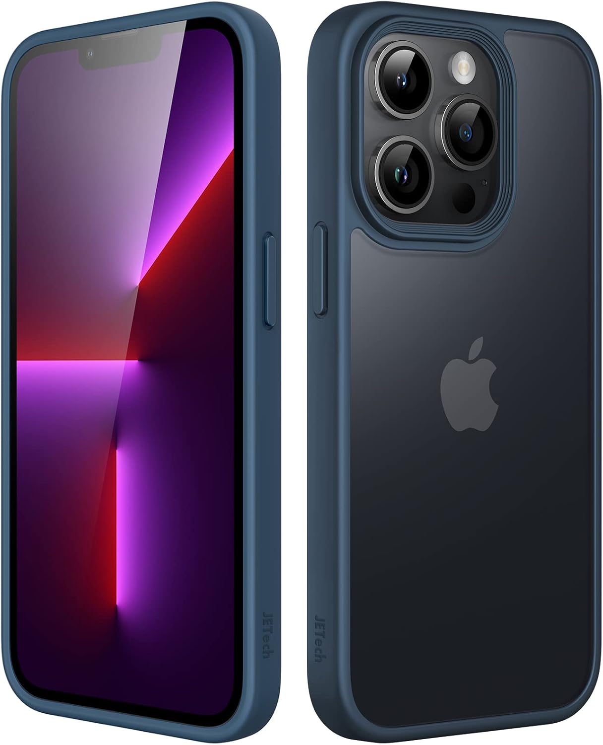 JETech Matte Case for iPhone 13 Pro 6.1-Inch, Shockproof Military Grade Drop Protection, Frosted Translucent Back Phone Cover, Anti-Fingerprint (Storm Blue)