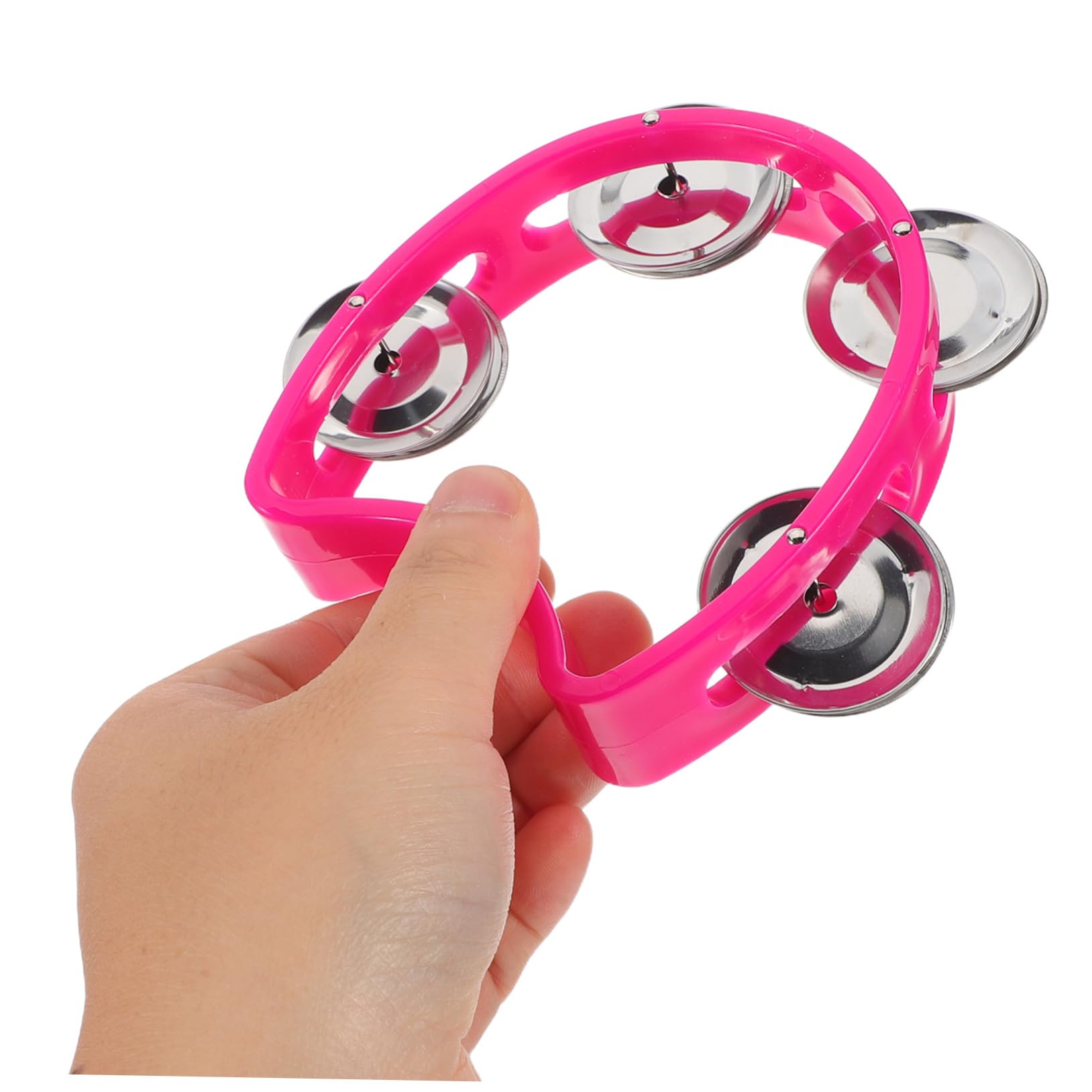 12 Piezas Panderetas de Plástico con Cascabeles Instrumentos de Percusión para Adultos Diseño Ergonómico para Manos Pequeñas para Clases de Música Festivales y Actividades Grupales
