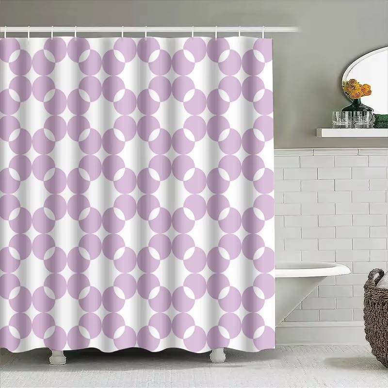 Rideau de douche imperméable et lavable en machine violet 120x200 - 4