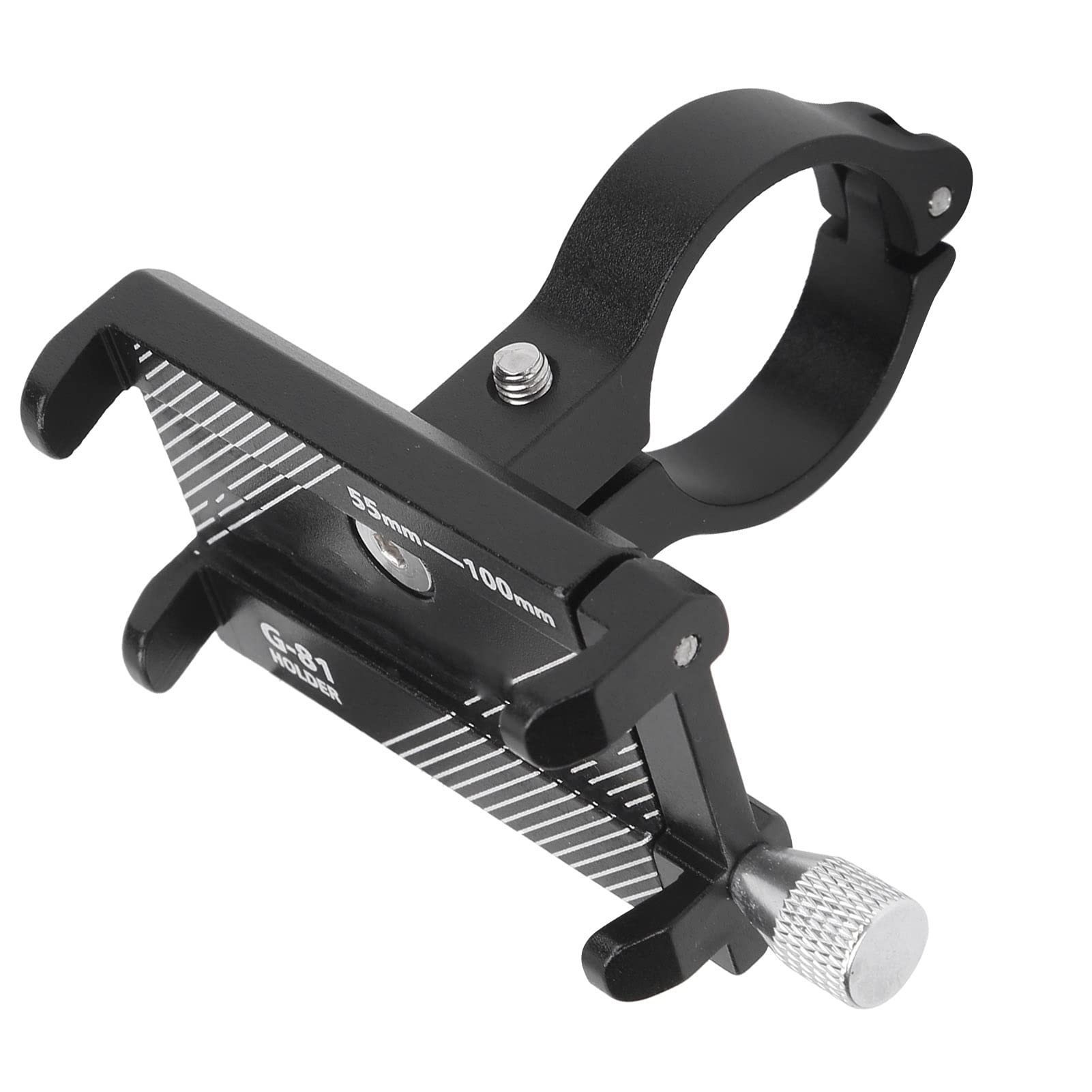 Support Téléphone Vélo Moto Aluminium Réglable 360° – Fixation Solide Guidon 22-31,8 Mm, Compatible 4,7 à 7 Pouces (Noir)