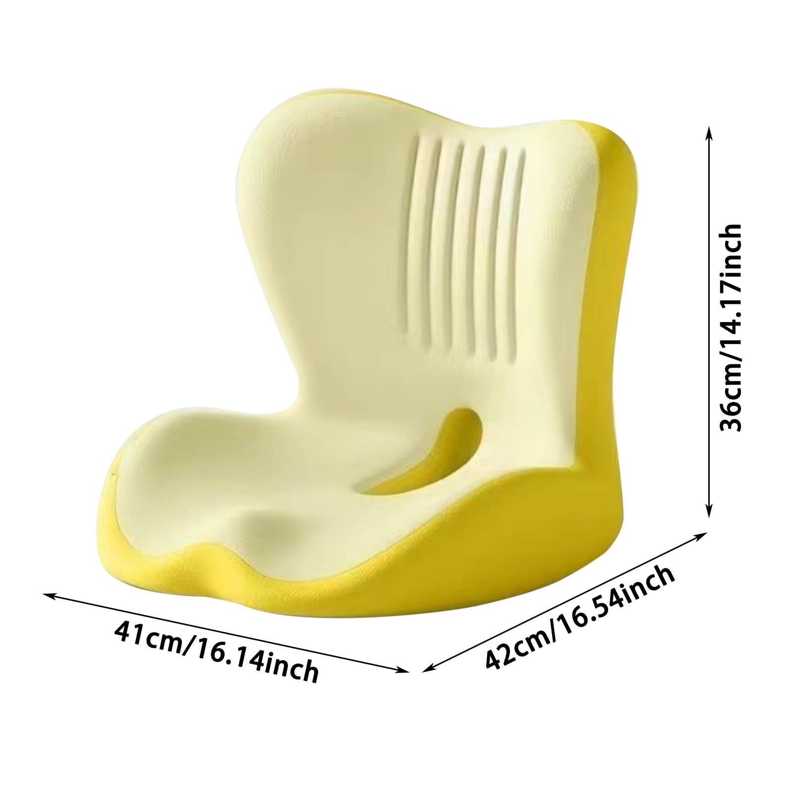 Cuscino di supporto lombare in memory foam, ergonomico a forma di L, con base antiscivolo, traspirante, per auto, ufficio, casa, comfort 2 in 1 per schienale e sedile
