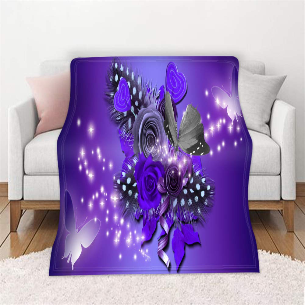 Chickw11 Coperta con Cappuccio 3D Fiori Cranio Stampa, Morbido Inverno Calda Indossabile Coperta per Adulto Bambino Relax sul Divano TV, in Casa ( 150x200cm,Cranio Erba