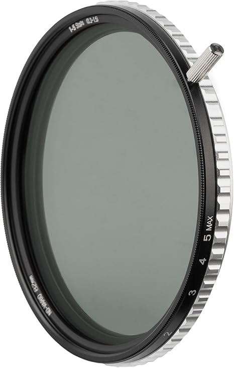 NiSi - 82mm Swift True Color ND-Vario, 1-5 Stops (ND2-ND32) Variable ND Filter, Waterproof Nano Coating Optical Glass, with Lens Filter Case and Lens Cap - Compatible with NiSi Swift System Filters