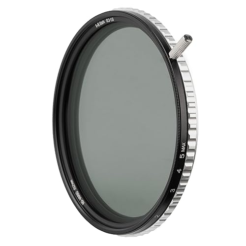 NiSi - 46mm Swift True Color ND-Vario, 1-5 Stops (ND2-ND32) Variable ND Filter, Dustproof and Waterproof Nano Coating Optical Glass, No Vignetting and X Effect with Lens Filter Case and Lens Cap