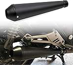 Sporacingrts Stainless Steel Motorcycle Exhaust Muffler Silencer Pipe Inlet 1.46 1.54 1.65 1.77Inch Motorcycle Exhaust with Moveable DB Killer for Dirt Bike Street Bike Scooter(Black)