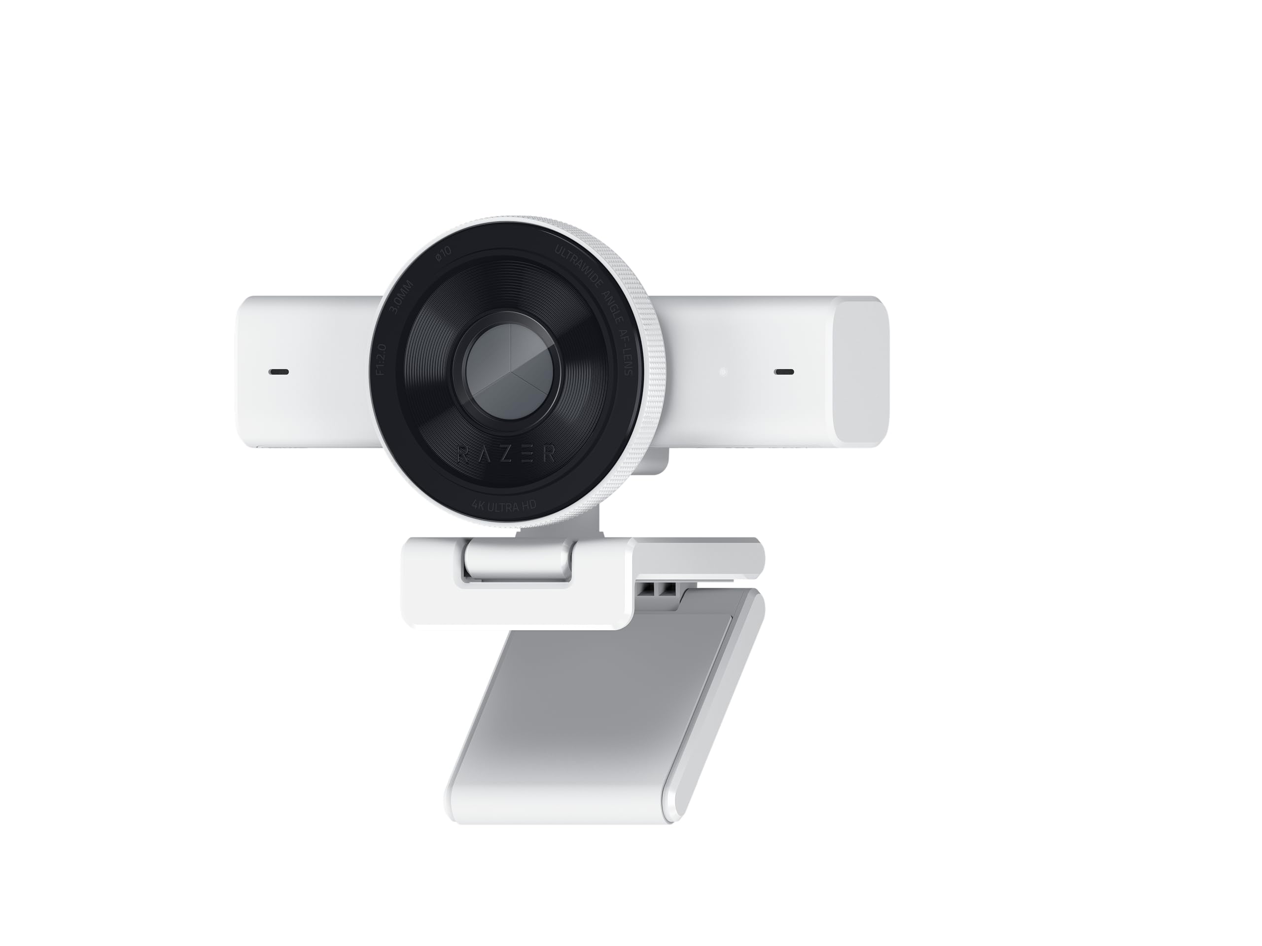 Razer Kiyo V2 – 4K 30FPS Webcam with AI-Powered Auto-Framing - 1080p 60 FPS, Integrated Webcam Cover, HDR, USB-C, Ultra-Wide-Angle Lens, Works with Microsoft Teams, Zoom, Google Meet | White
