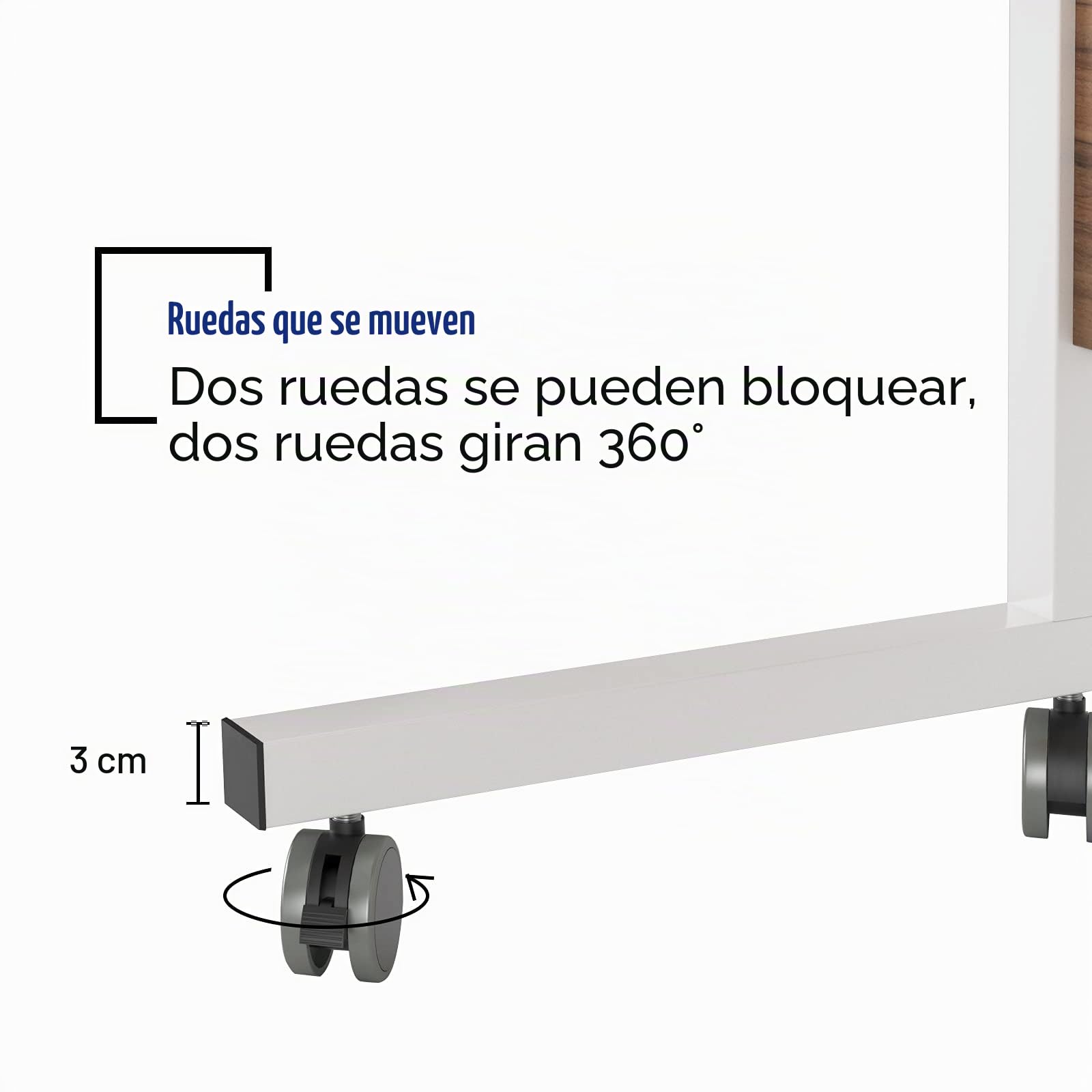 soges Mesas para Ordenador 80 x 40 cm Mesa Móvil de Ordenador Portatil con Ruedas, Sofá Mesa, Mesas de Centro