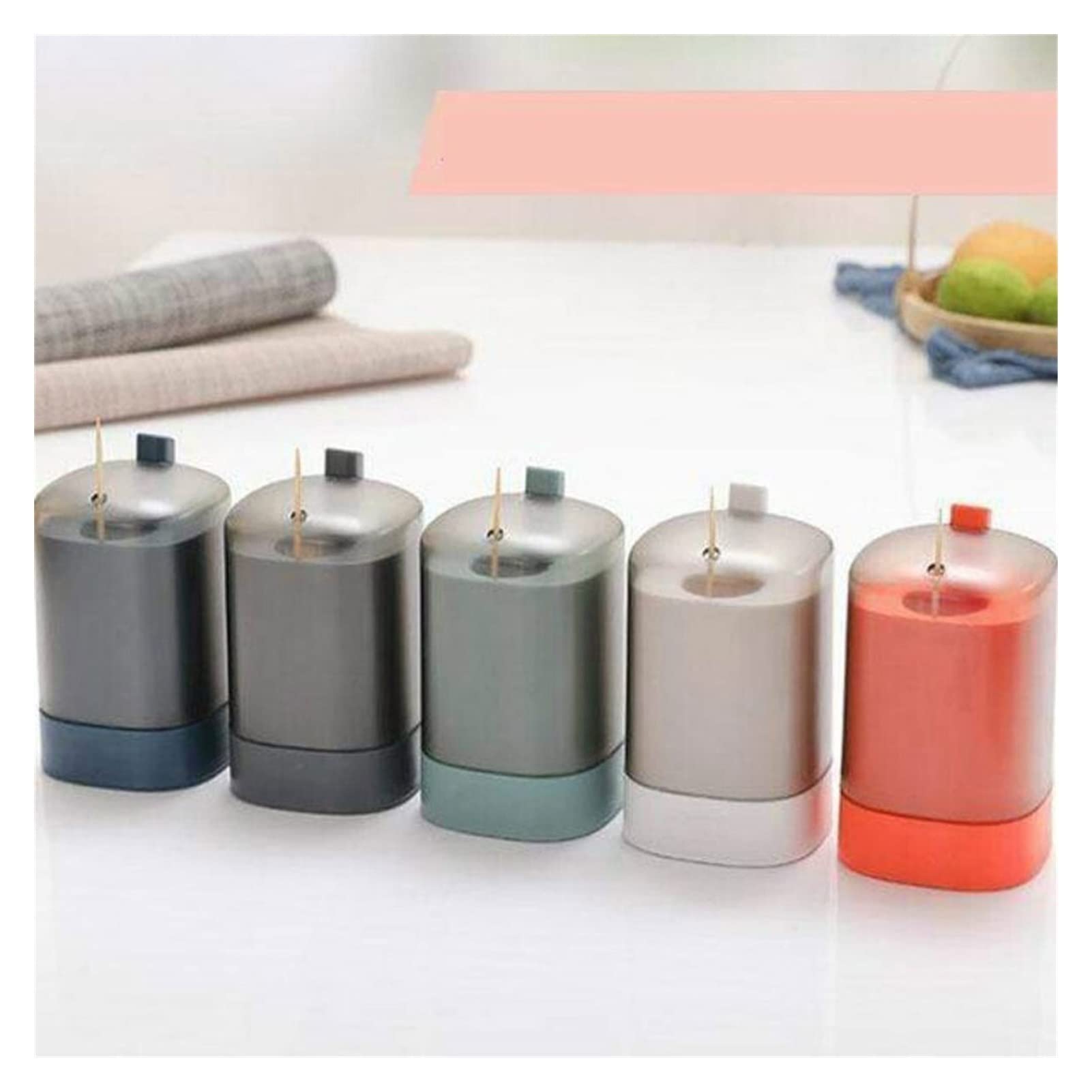 AYCDL Toothpick Dispenser Automatic Toothpick Box Holder Container Portable Toothpick Dispenser Automatic Household Cotton Swab Decoratio Toothpick Holder,Green Box