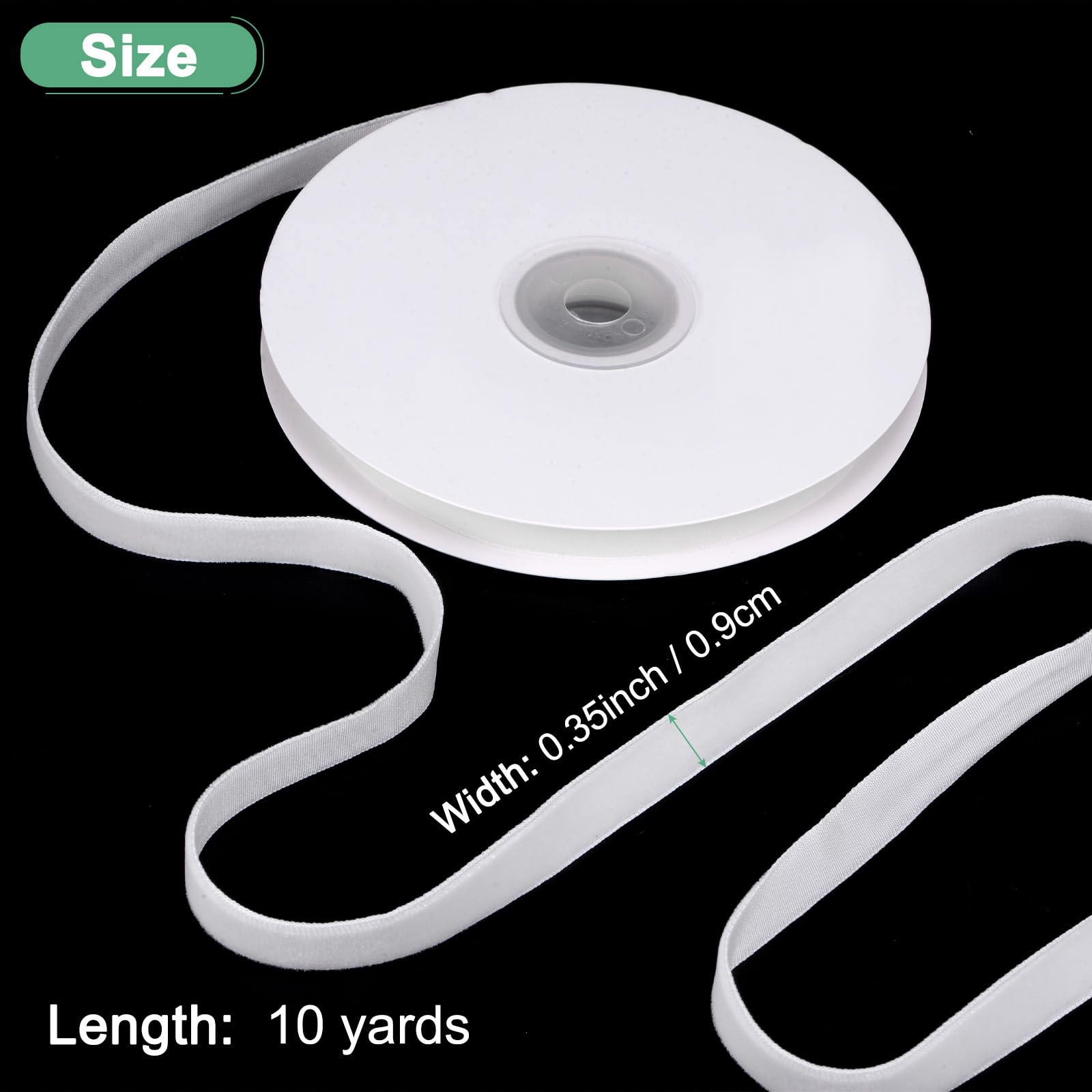 M METERXITY White Velvet Ribbon - Image 3
